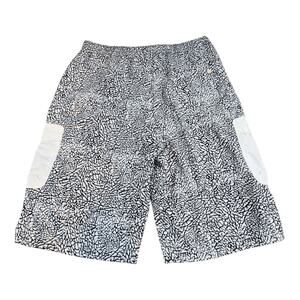 Air Jordan AF-1 mens shorts sz XXL oversized Baggy elephant print black white